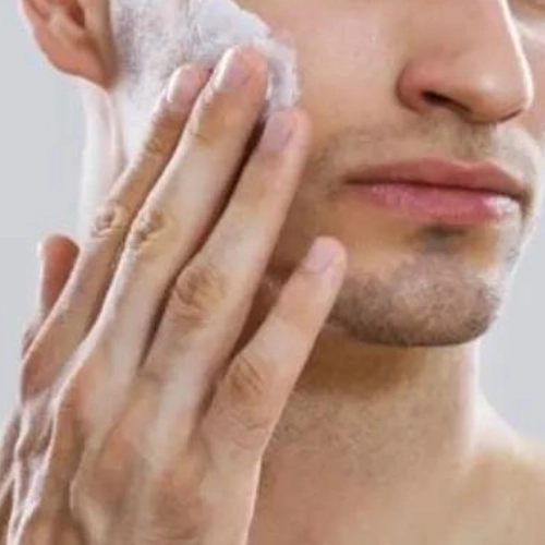 man shaving